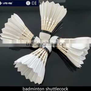 High Quality Goose Feather Badminton Shuttlecock for International Tournament Use With OEM Service thumbnail-3