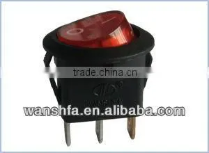 Illuminated Miniature Round Rocker Switch KCD16-101N thumbnail-1