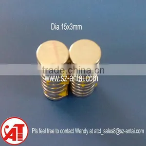 D15x3mm Disc Magnet / Ndfeb Disk Magnet / Neodymium Disc Magnet thumbnail-1