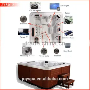 Free Standing Spa Hot Tub (factory) Sex Massage Large Pool JY8012 thumbnail-2