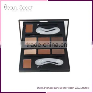 4 Color Eye Brow Makeup Eyebrow Powder Palette With Eyebrow Brush thumbnail-1