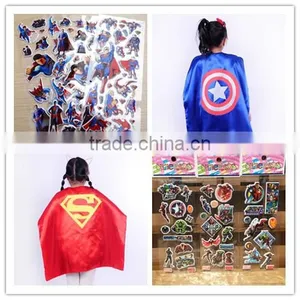 Super Hero Boys Fun Set Superhero Stickers And Capes Masks thumbnail-1