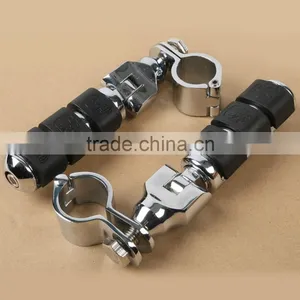 New Chrome Front Footrest Foot Pegs 30mm thumbnail-2