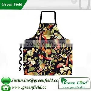 Green Field Printed Garden Aprons Pockets thumbnail-1