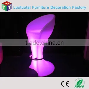 Manufacturer L56*W49*H105CM PE Bar Stool Chair With Remote Control 16 Mix Changeable Colors thumbnail-1