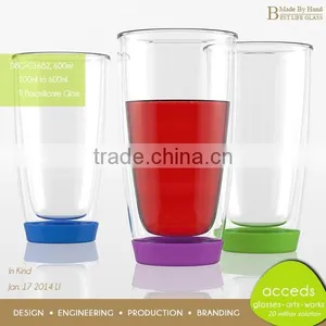 Double Wall Heat Resistant Glass Jug With Silicone Cap thumbnail-5