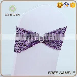 Spandex Sequin Chair Sash Bow Tie thumbnail-4