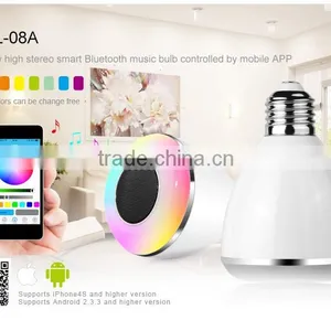 2017 Innovative Music Mini Audio E27 T2219 Bluetooth Speaker Led Bulb With App Remote thumbnail-1