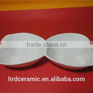 19.5*8.7*3.8cm Star Hotel White Ceramic Dinner Plate Apple Shape Dish thumbnail-4