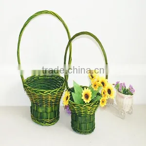 Bountiful Baby Gift Basket Made From Spilt Willow With Plastic Lining thumbnail-1