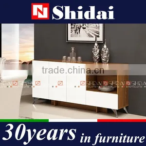 Modern Dining Room Buffet Walnut Veneer Frame White In Drawers Furniture H-815 thumbnail-1