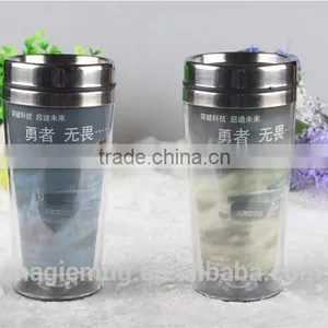2017 New Magic Stainless Steel Travel Mug With Plastic Outer thumbnail-6