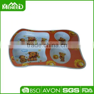 100% Melamine Food Grade Elephant & Crane Printed No-toxic Kids Dinnerware Set thumbnail-4