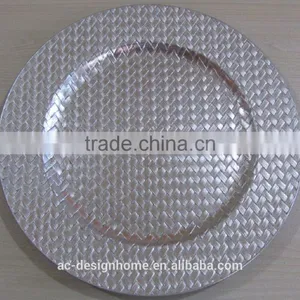 SILVER FOIL PP PLASTIC CHARGER PLATE thumbnail-1