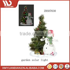 Gift Craft Santa Resin Christmas Ornament Led Solar Mini Christmas Tree Light thumbnail-3
