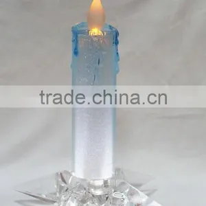 Clear Acrylic With Shiny Paper LED Candle Lighting Indoor Christmas Decorations thumbnail-3