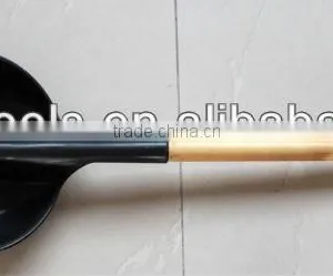 Plastic Snow Shovel With Wooden Handle &D-grip. thumbnail-1
