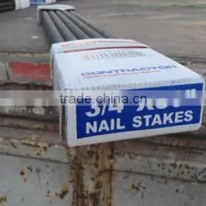 Square/round /flat Steel Nail Stake 7/8"&3/4" Length From 12"-48" on Sale thumbnail-2