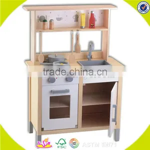 Wholesale Kids Wooden Toy Kitchen Role Play Baby Wooden Toy Kitchen Most Popular Children's Wooden Toy Kitchen W10C154 thumbnail-1