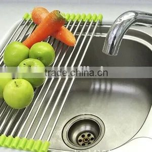 Wholesale Stainless Steel Kitchen Storage Rack Foldable Draining Rack thumbnail-5