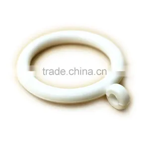 Plastic White Curtain Pole Rod Ring, ID34mm/OD46mm & ID26mm/OD33mm thumbnail-3