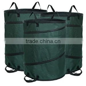 Large Green PE Material Pop up Gardening Bag Sack thumbnail-1