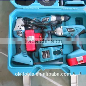 2014 New Modern Electric Drill Angle Grinder Impact Wrench Power Tool Sets 4 in 1 Combo Kit Tool Box thumbnail-1