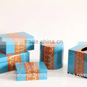 Rectangle Colored Lacquer Decorative Box thumbnail-1