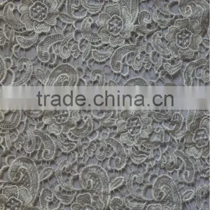 Allover Floral Embroidered Lace Fabric for Garment Trim thumbnail-1