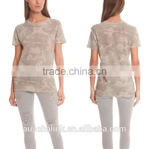 Best Selling Lady Sublimation Camo T-shirt Customized Cheap Price thumbnail-5