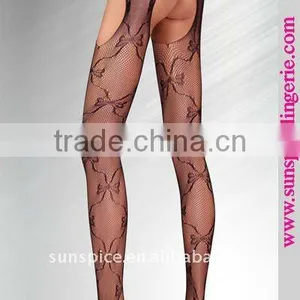 Open Crotch Sexy Woman Tight Pantyhose thumbnail-1