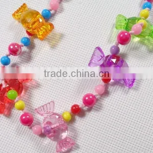 Cute Carton Beads Little Girl Necklace DIY Beads Children Jewelry Customized Candy Bead Children Necklace Kids Accessories thumbnail-5