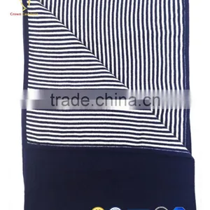 Stripes Design Double Side Baby Cashmere Knitted Blanket thumbnail-1