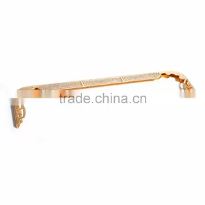 Iron Based Alloy Kiss Clasp Purse Frame Silver Gold Plated Glitter 21cm(8 2/8") x 5.4cm(2 1/8"), 1 Piece thumbnail-1