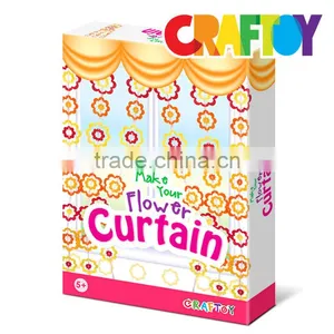 Children Crafts Girl Craft Create Your Flower Curtain thumbnail-2