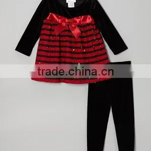 Newborn Chevron Ruffle Baby Boutique Wholesale Romper thumbnail-4