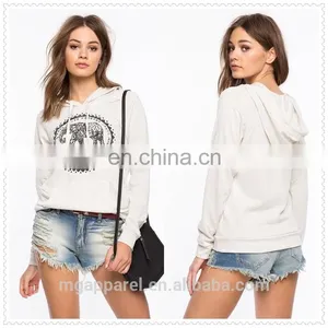China Supplier Fashion White One Elephant Casual and Cozy Pullover Hooded Sweatshirt thumbnail-1