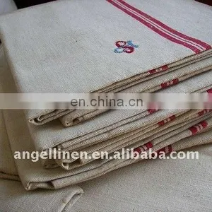 Pure Linen Tea Towel With Stripes thumbnail-1
