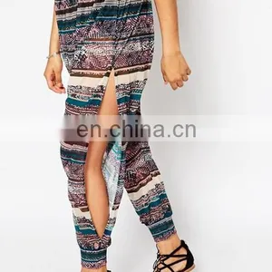 Dongguan City Beach Trouser Pants With Side Split in Print Clothing for Fat Women Clothing Xxxl Plus Size Clothing thumbnail-5
