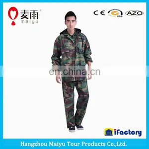 Maiyu Army Camo PVC Raincoat Rainsuit Military Raincoat thumbnail-2