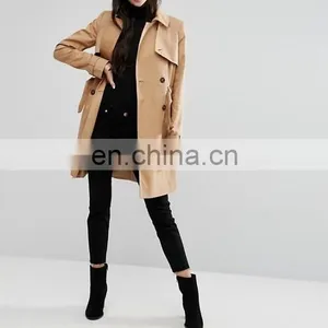 Ladies Fashion Women Long Dust Coats thumbnail-1