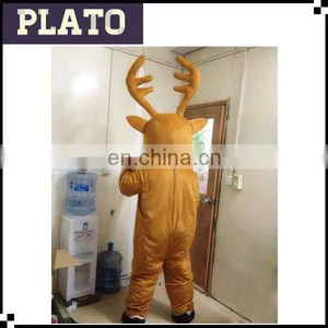 S M L XL XXL Sizes Adults Lovely Plush Xmas Reindeer Costume for Sale thumbnail-3