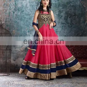 Designer Hand Embroided Anarkali Suit | Salwar Kameez Designs For Stitching | Indian Ladies Suits Fancy Salwar thumbnail-1