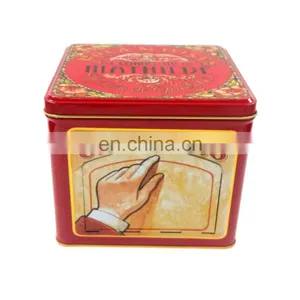 Big Square Present Tin Box With a Drawer Tin Box by Tinmen thumbnail-1