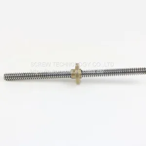CNC Precision Machining Stainless Steel Trapezoidal Lead Screw and Nut thumbnail-3