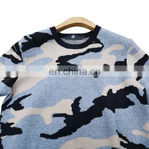 DiZNEW Wholesale Camo Loose Oversized Sweater Printed Pattern Sweater Men thumbnail-4