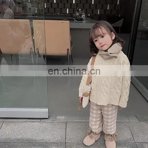 3516 Soft and Warm Autumn Kids Girls Pullover Knitted Sweater thumbnail-5