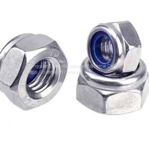 The High Quality DIN982 Stainless Steel Self Lock Nut Nylon Clinching M5 Press Hex Nylock Bolts Nuts thumbnail-2