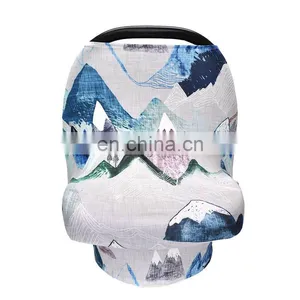 Space Stretchy Car Seat Cover Baby Carseat Canopy Privacy Breastfeeding Cover Shopping Cart Cover 5colors thumbnail-6