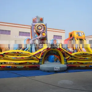 Giant Robot Inflatable Jump and Slide Bouncer ,Inflatable Large Slide For Commercial Event thumbnail-3